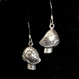 Mushroom Earrings in Sterling Silver .925