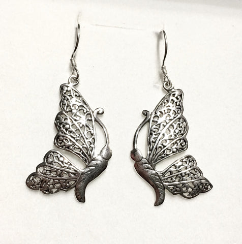 Wonderful Butterfly Earrings Sterling Silver