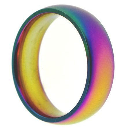 MULTI COLOR BAND RING IN STAINLESS STEEL