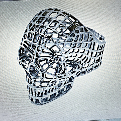 GREAT UNIQUE MESH SKULL In Stainless Steel