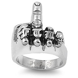 Middle Finger Ring in Stainless Steel