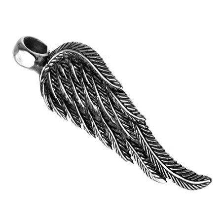 Angel Wing Pendant in Stainless Steel Good SIze and Very Detailed