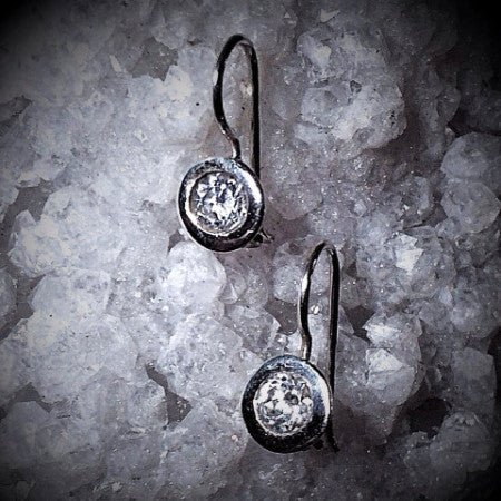 Crystal Drop Earrings, Designer made in Sterling Silver womens style