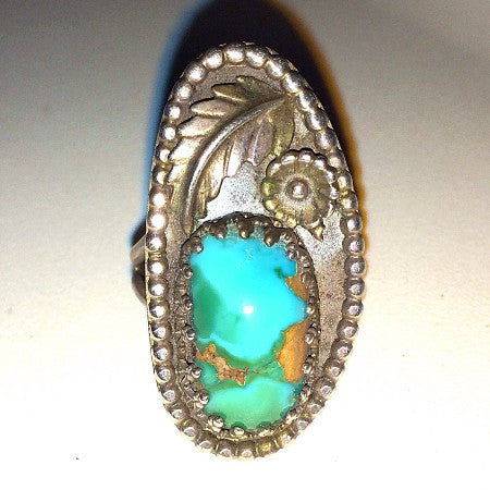 Turquoise. And Sterling Vintage Women's Ring