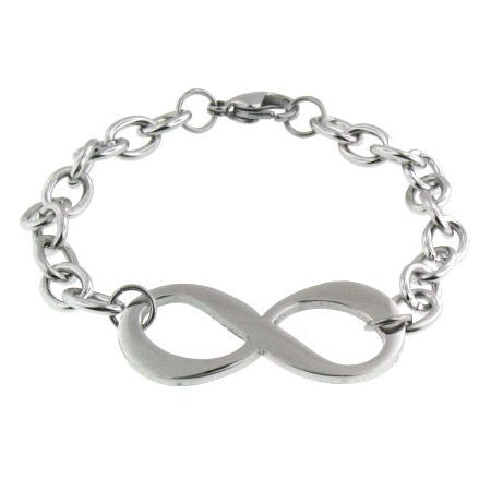 Infinity bracelet in Stainless Steel. Chain Bracelet.