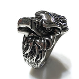Detailed Eagle's Beak Ring in Stainless Steel
