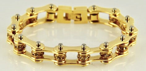 Gold Roller Gold stainless Steel Chain Bracelet
