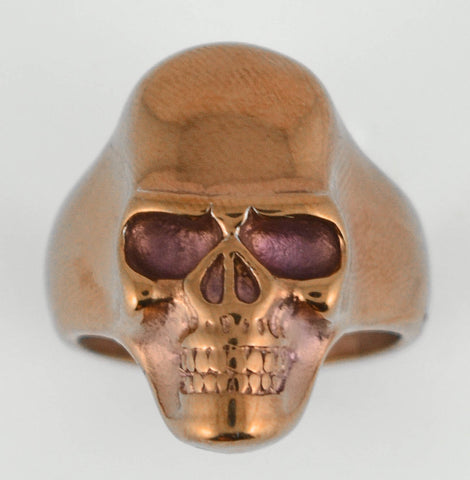 Stainless Steel Cooper Skull Ring