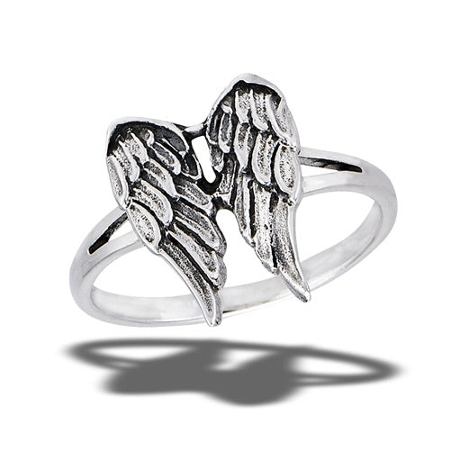 sigaar religie Overgang Angelic Wings Sterling Silver Angel Wing Ring – Killer Jewelry